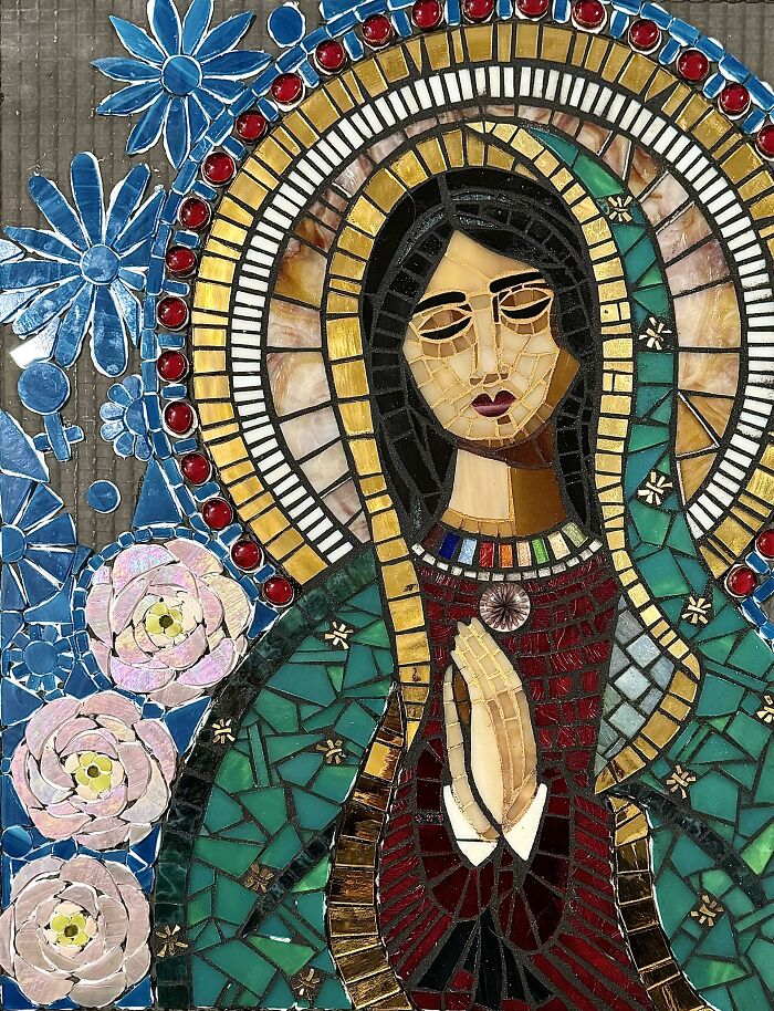 I Captured The Stages Of My Mosaic Artwork Illustrating The Holy &lsquo;Mary&rsquo;