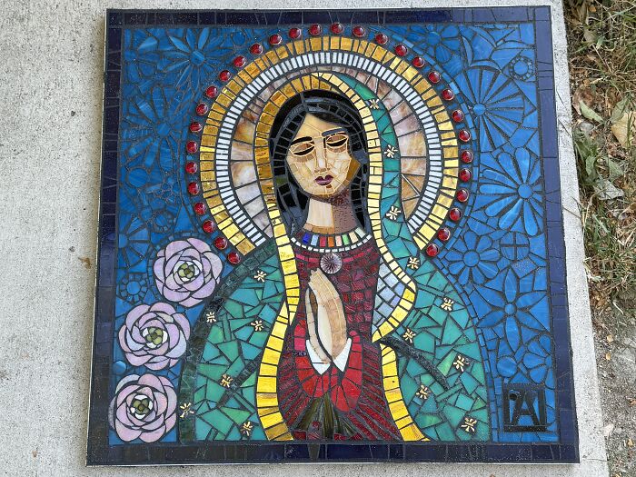 I Captured The Stages Of My Mosaic Artwork Illustrating The Holy &lsquo;Mary&rsquo;