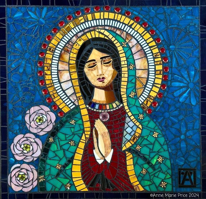I Captured The Stages Of My Mosaic Artwork Illustrating The Holy &lsquo;Mary&rsquo;