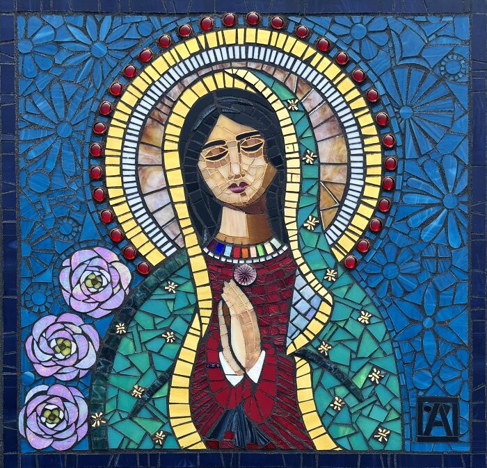 I Captured The Stages Of My Mosaic Artwork Illustrating The Holy &lsquo;Mary&rsquo;