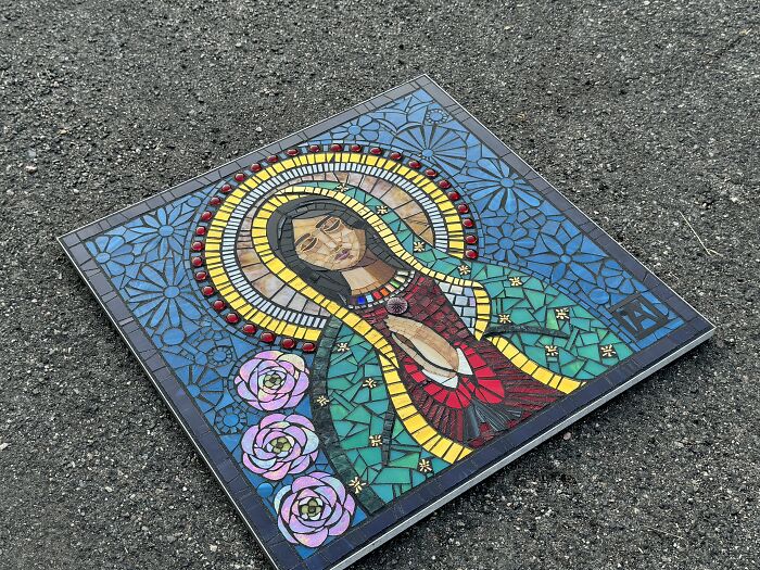 I Captured The Stages Of My Mosaic Artwork Illustrating The Holy &lsquo;Mary&rsquo;