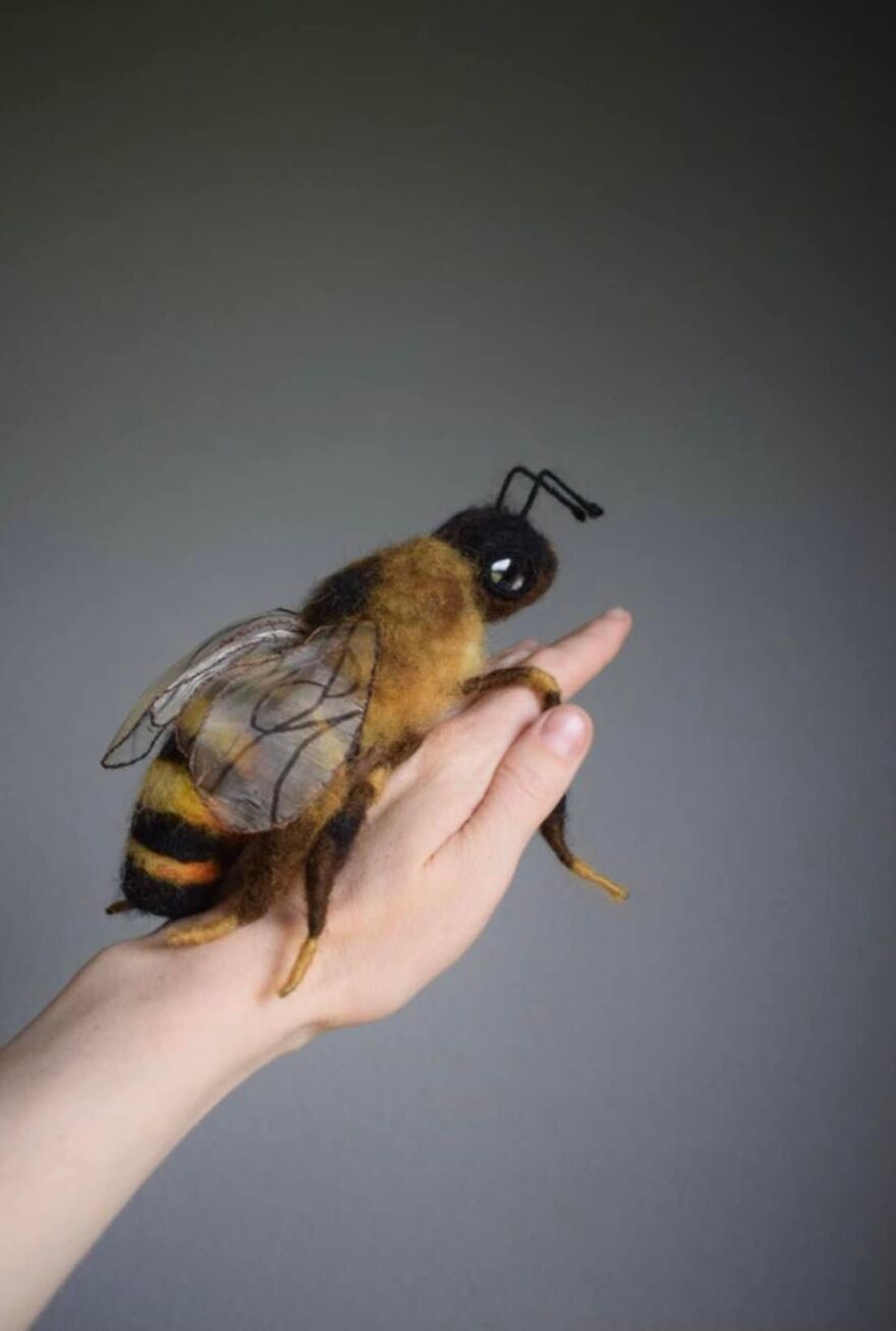 I Make Honey Bees From Wool (8 Pics)