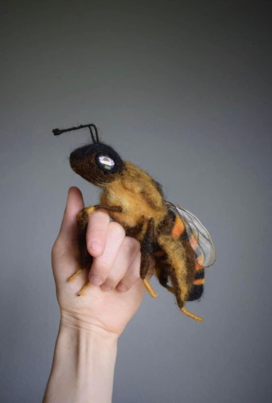 I Make Honey Bees From Wool (8 Pics)