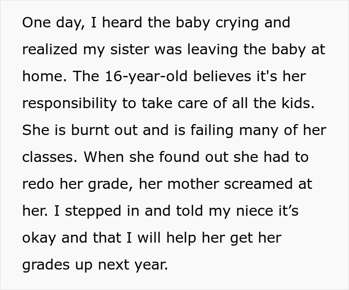 Woman Can&rsquo;t Believe How Bad Of A Mother Her Sister Is, Gives Her A Harsh Reality Check