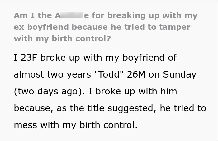 Woman Blocks BF Of 2 Years After Catching Him Messing With Her Pills He Thought Were Birth Control
