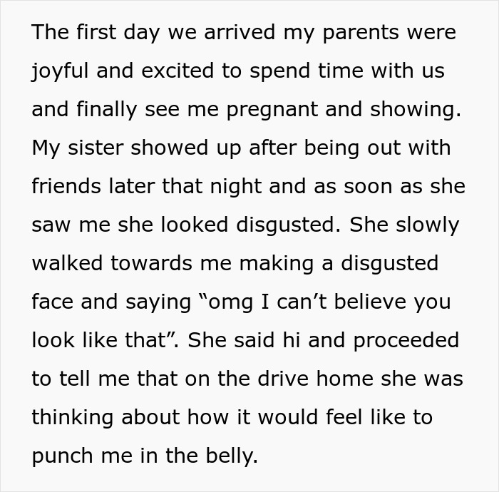 Pregnant Woman Wants Baby To Have No Contact With Aunt After A Comment About Punching Her Belly