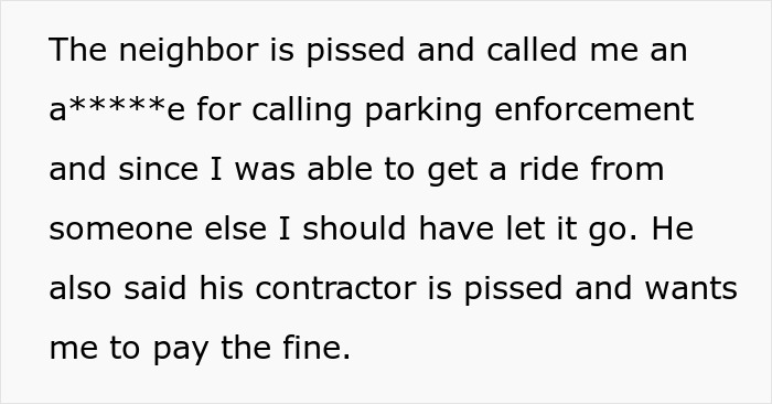 Entitled Contractor Blocks Neighbor&rsquo;s Driveway, Then Demands He Cover The Parking Fine