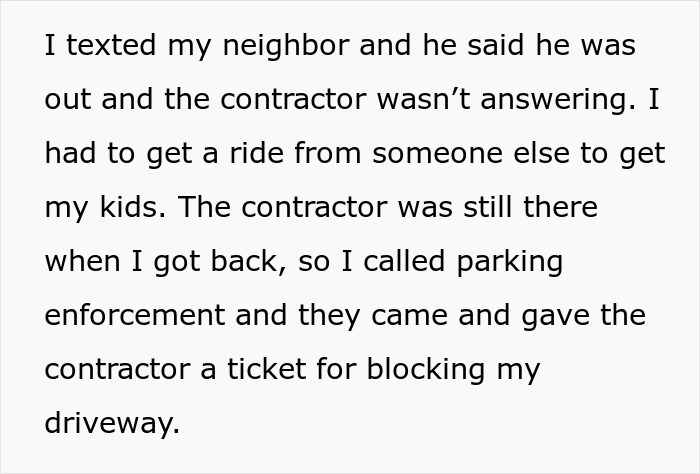 Entitled Contractor Blocks Neighbor&rsquo;s Driveway, Then Demands He Cover The Parking Fine