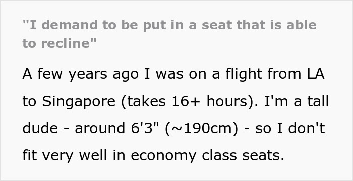 "I Wasn't Talking To You": Entitled Passenger Demands Reclining Seat, Gets Owned By The Copilot
