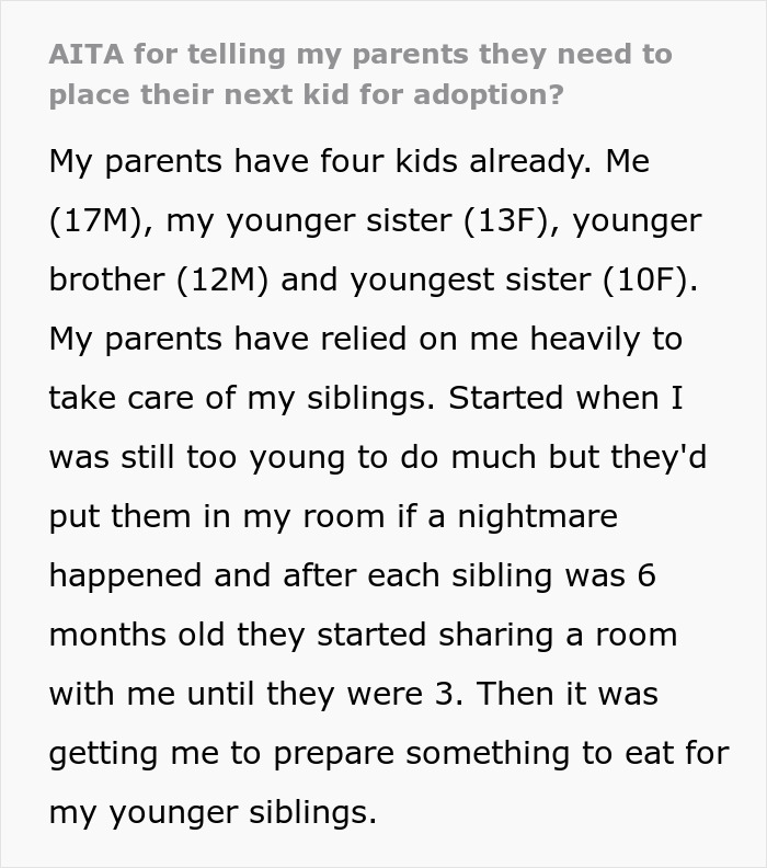 Teen Son Tells Parents To Place Their Baby For Adoption If They Won’t Raise It, They Are Outraged Teen Son Tells Parents To Place Their Baby For Adoption If They Won’t Raise It, They Are Outraged