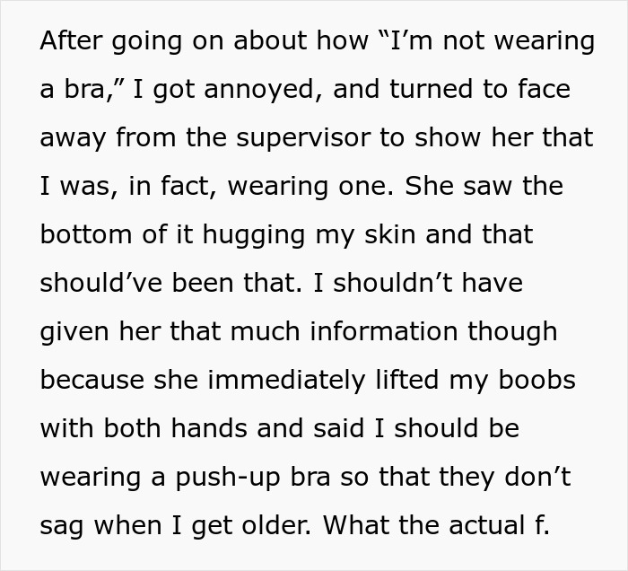 “Building Gossip” Gets Put On Probation By HR After Groping Coworker For "Not Wearing A Bra" “Building Gossip” Gets Put On Probation By HR After Groping Coworker For "Not Wearing A Bra"