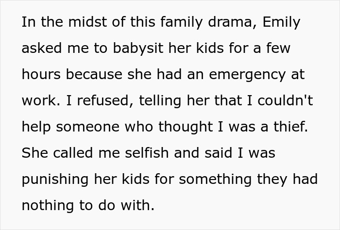 Woman Threatens To Call The Police On &lsquo;Thief&rsquo; Sister, Then Begs Her To Babysit