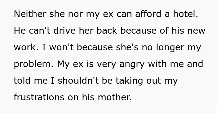 Woman Finally Is Free From Nasty MIL, Drama Ensues After She Refuses To Let Her Stay The Night Woman Finally Is Free From Nasty MIL, Drama Ensues After She Refuses To Let Her Stay The Night