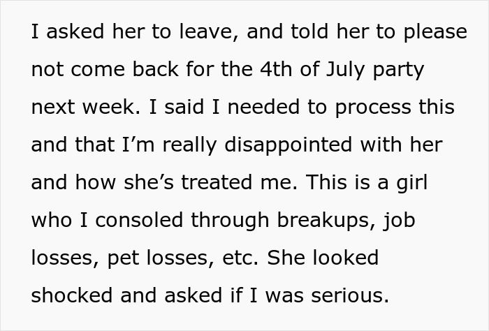 Woman Finds Out Friend Gave Her Ticket Concert Away, Kicks Her Out From Brunch and Upcoming Party