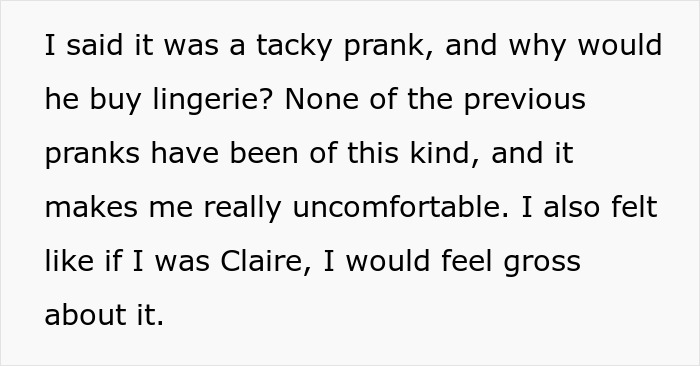 Woman Is Told She&rsquo;s &ldquo;Overreacting And Conservative&rdquo; After Her Reaction To Lingerie Prank