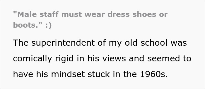 Teacher Banned From Wearing Sneakers Due To Dress Code, Responds With Goth Platform Boots Teacher Banned From Wearing Sneakers Due To Dress Code, Responds With Goth Platform Boots
