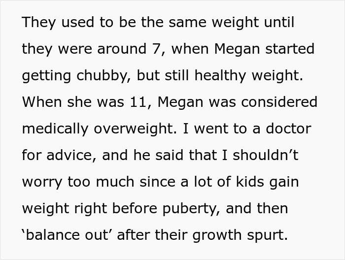 Parent Denies Punishing Their Skinny Twin After She Discovers True Motive Behind Family's Diet Shift Parent Denies Punishing Their Skinny Twin After She Discovers True Motive Behind Family's Diet Shift