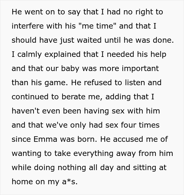 New Mom Decides To Leave Husband After His Reaction To Her Unplugging Wi-Fi So He Could Help Her