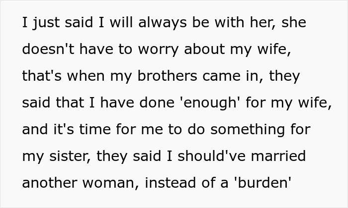 &ldquo;I Thought It Was A Joke&rdquo;: Guy Can&rsquo;t Believe His Family Would Insult Disabled Wife Sleeping Upstairs