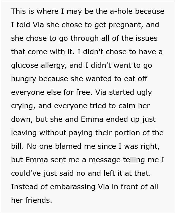 Man Called Selfish And Heartless For Not Sharing Half Of His Food With A Pregnant Woman