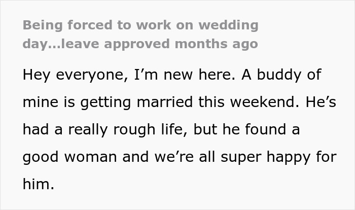 &ldquo;Set The Example&rdquo;: Manager Ordered To Work On His Wedding Day And Honeymoon