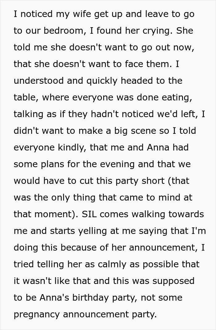 "AITA For Asking All The Guests To Leave After My Brother And SIL's Pregnancy Announcement?"