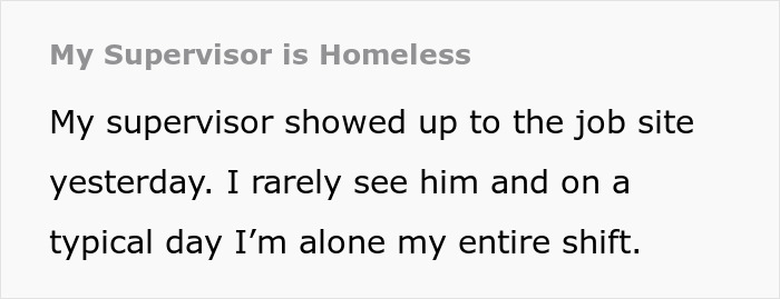 Worker Shocked To Find Out His Supervisor Is Homeless, Lives In His Truck And Earns Less Than Him