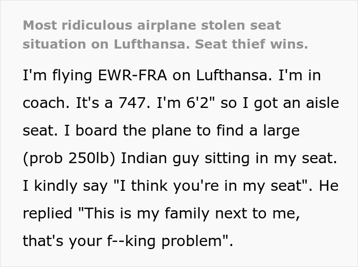 Passenger Refuses To Move From Man&rsquo;s Seat, He Is Forced To Take Last Row Seat, Sparks Outrage Online