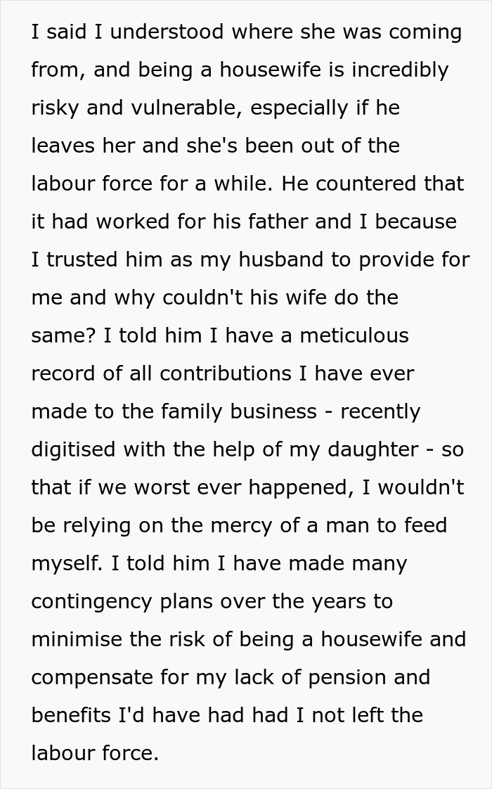 Man Asks Mom To Convince His Wife To Be A &ldquo;Trad Wife&rdquo;, She Reveals She Always Had An &ldquo;Escape Plan&rdquo;