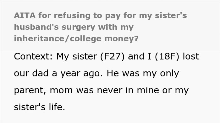 Woman Lets Husband Kick Her Teen Sister Out, Is Surprised When She Refuses To Pay For His Surgery