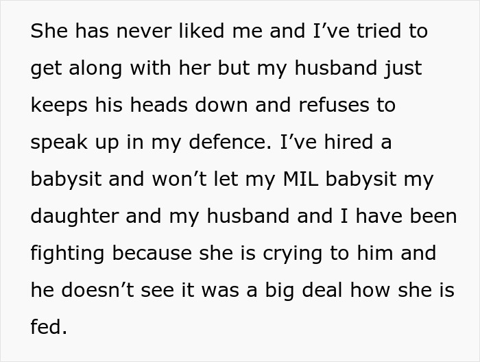 &ldquo;AITA For Not Letting My MIL Babysit My Daughter?&rdquo;