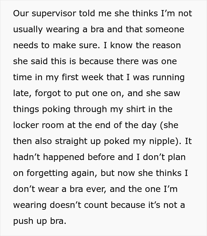 “Building Gossip” Gets Put On Probation By HR After Groping Coworker For "Not Wearing A Bra" “Building Gossip” Gets Put On Probation By HR After Groping Coworker For "Not Wearing A Bra"