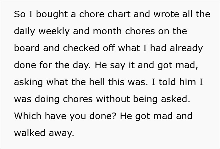 “What The Hell”: Woman Gets A Chore Chart To Prove A Point To Husband “What The Hell”: Woman Gets A Chore Chart To Prove A Point To Husband