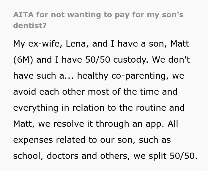 &ldquo;Am I The Jerk For Not Wanting To Pay For My Son&rsquo;s Dentist?&rdquo;