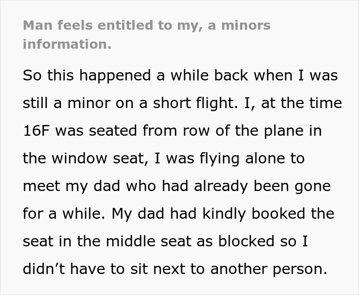 16-Year-Old Plane Passenger Can't Stop Man's Unwanted Advances, So The Crew Intervenes 16-Year-Old Plane Passenger Can't Stop Man's Unwanted Advances, So The Crew Intervenes