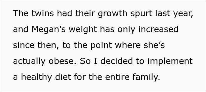 Parent Denies Punishing Their Skinny Twin After She Discovers True Motive Behind Family's Diet Shift Parent Denies Punishing Their Skinny Twin After She Discovers True Motive Behind Family's Diet Shift