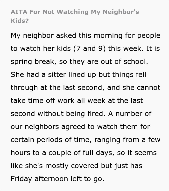 Moms Gang Up On Neighbor To Watch Woman's Kids During Spring Break, Act Crazy When She Says 'No' Moms Gang Up On Neighbor To Watch Woman's Kids During Spring Break, Act Crazy When She Says 'No'