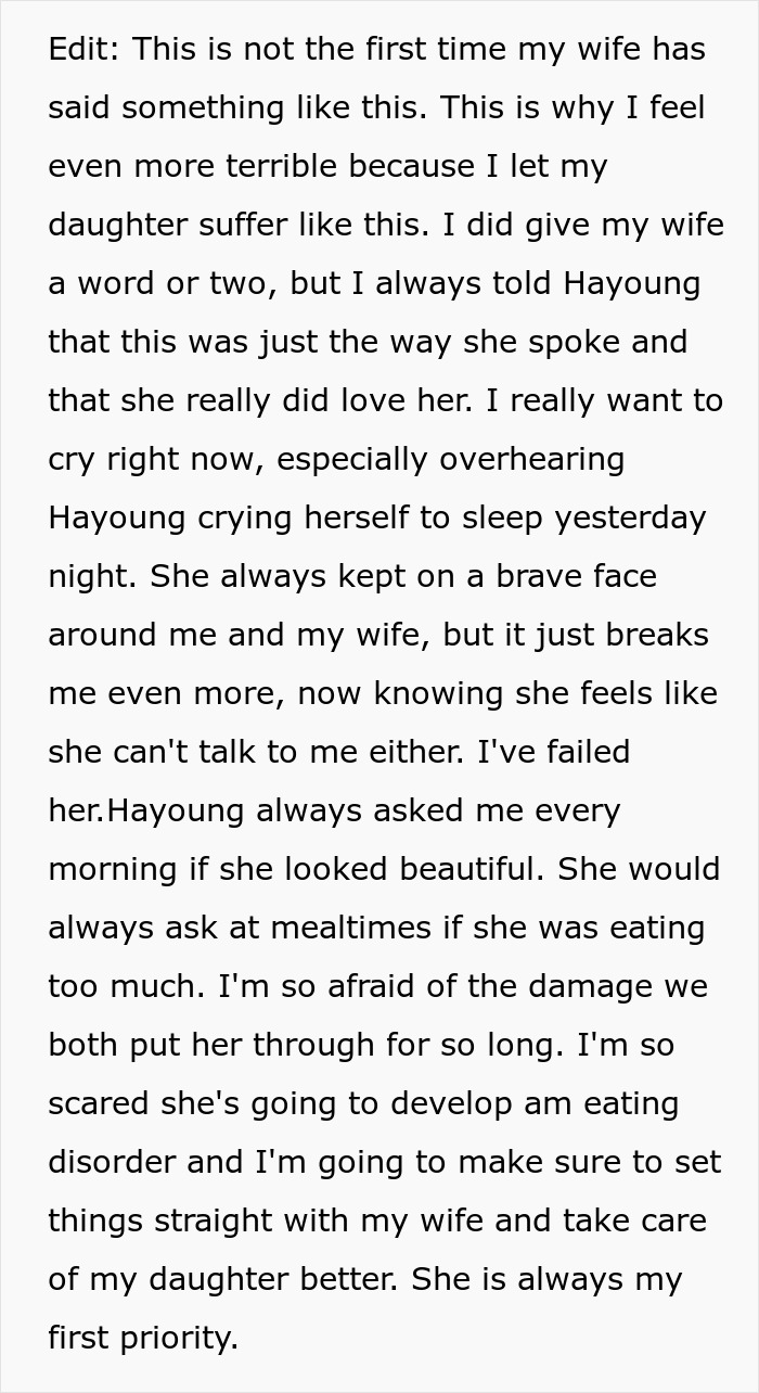 Woman Can&rsquo;t Stop Roasting Everything Her Daughter Does, Husband Loses His Cool And Asks For Divorce