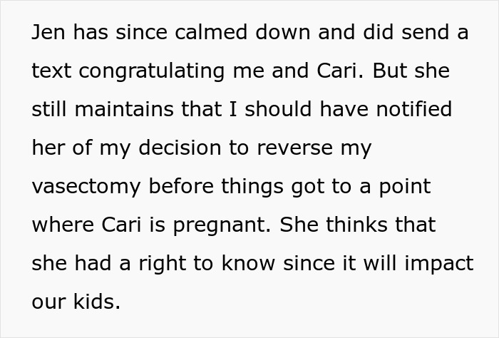 Vasectomy Reversal Sparks Heated Argument, Man Thinks It&rsquo;s None Of Ex-Wife&rsquo;s Business