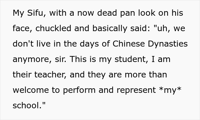 Internet Is Loving This Supportive Kung Fu Teacher&rsquo;s Malicious Compliance To A Sexist Client