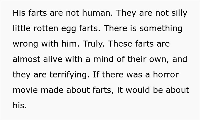 Husband Loves Making Himself As Flatulent As Possible, Ends Up A Divorcee After Wife Snaps Husband Loves Making Himself As Flatulent As Possible, Ends Up A Divorcee After Wife Snaps
