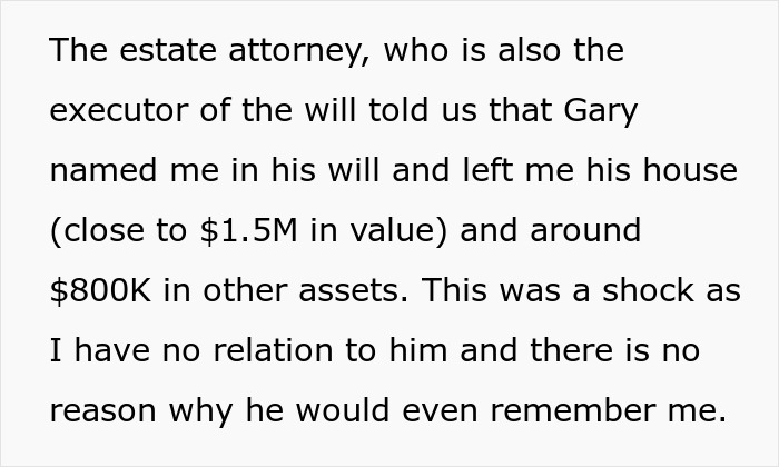 Man Is Confused After Mom&rsquo;s Friend Left Him Almost $2M Inheritance Despite Hardly Even Knowing Him