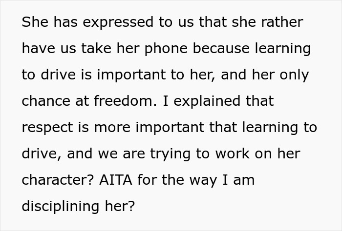 Parents Are Sick Of Their 18 Y.O.’s Behavior, So They Decide To Stop Her Driving Lessons Parents Are Sick Of Their 18 Y.O.’s Behavior, So They Decide To Stop Her Driving Lessons