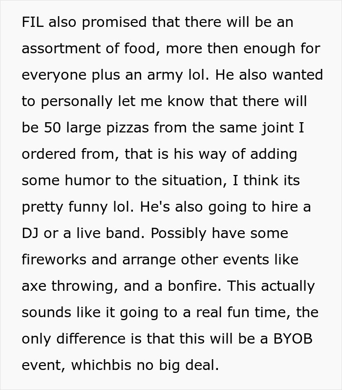 Bride Is Furious Guests Ordered Pizzas Because Her Family Ate Most Of The Food Bride Is Furious Guests Ordered Pizzas Because Her Family Ate Most Of The Food