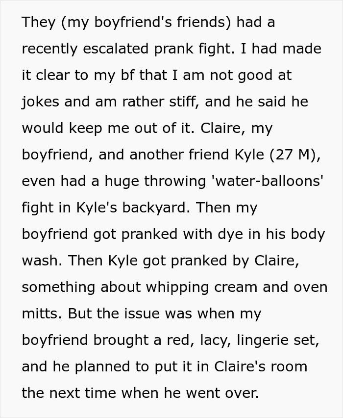 Woman Is Told She&rsquo;s &ldquo;Overreacting And Conservative&rdquo; After Her Reaction To Lingerie Prank