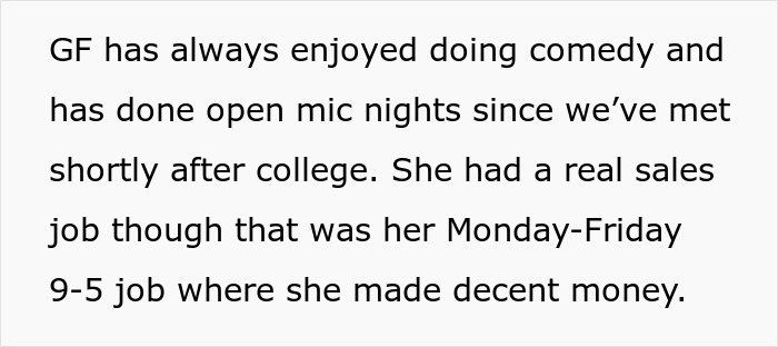 Aspiring Comedian Gets Harsh Truth From BF Who Bears All Expenses After She Quit Her 9-5 Job