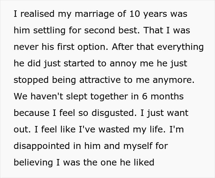 Wife Files For Divorce Soon After Husband Admits She Was A Backup Plan, Husband Cries &lsquo;Poor Me&rsquo;