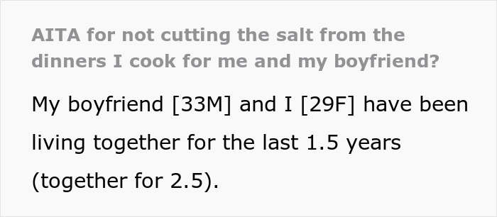 Woman Refuses To Cut Salt From Meals Completely Because Of BF&rsquo;s Blood Pressure, He Turns &ldquo;Salty&rdquo;