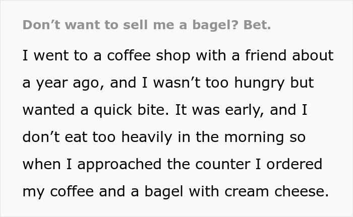 Man Makes A DoorDash Order At A Coffee Shop To Spite The Barista Who Refused To Sell Him A Bagel Man Makes A DoorDash Order At A Coffee Shop To Spite The Barista Who Refused To Sell Him A Bagel