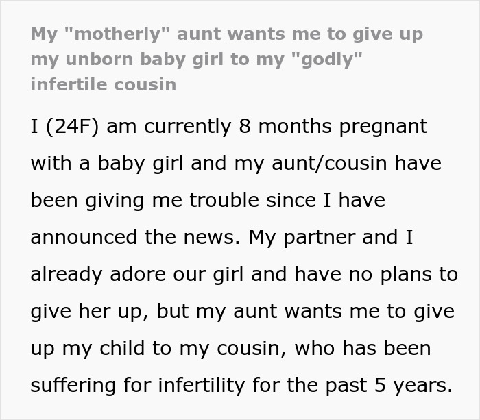Pregnant Woman Faces Family Pressure To Give Up Her Baby To Her Infertile &lsquo;Godly&rsquo; Cousin